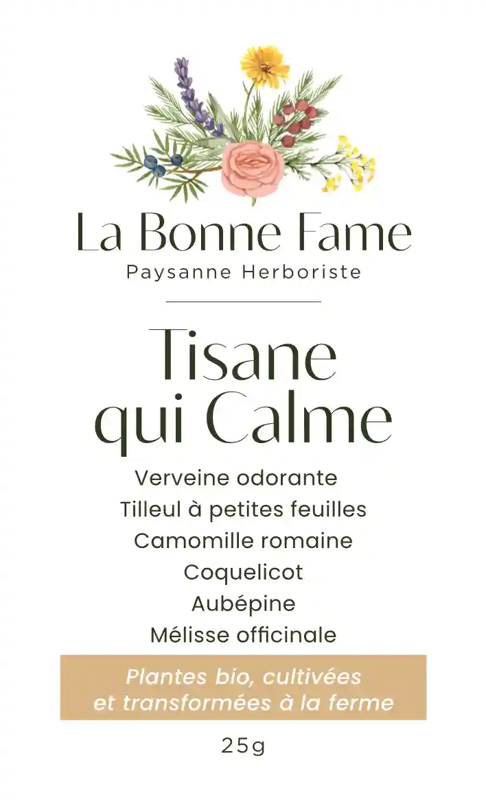 Etiquette Tisane Qui Calme