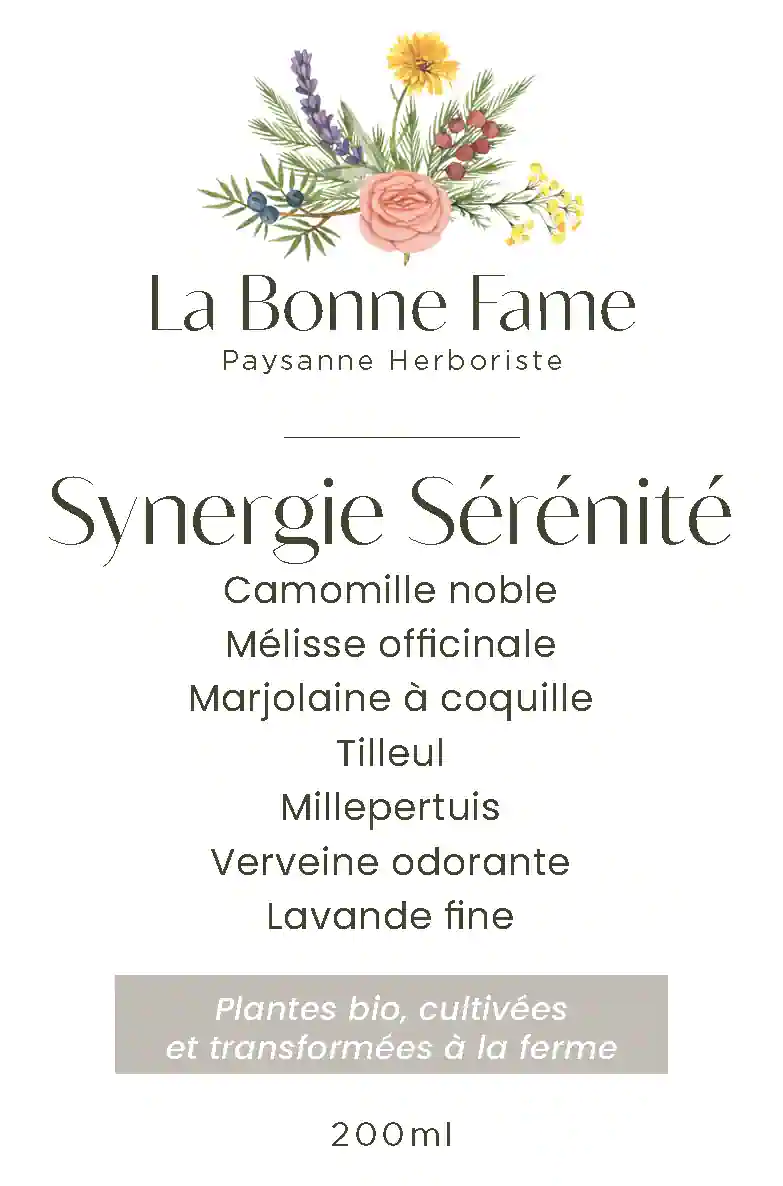Etiquette Synergie Sérénité