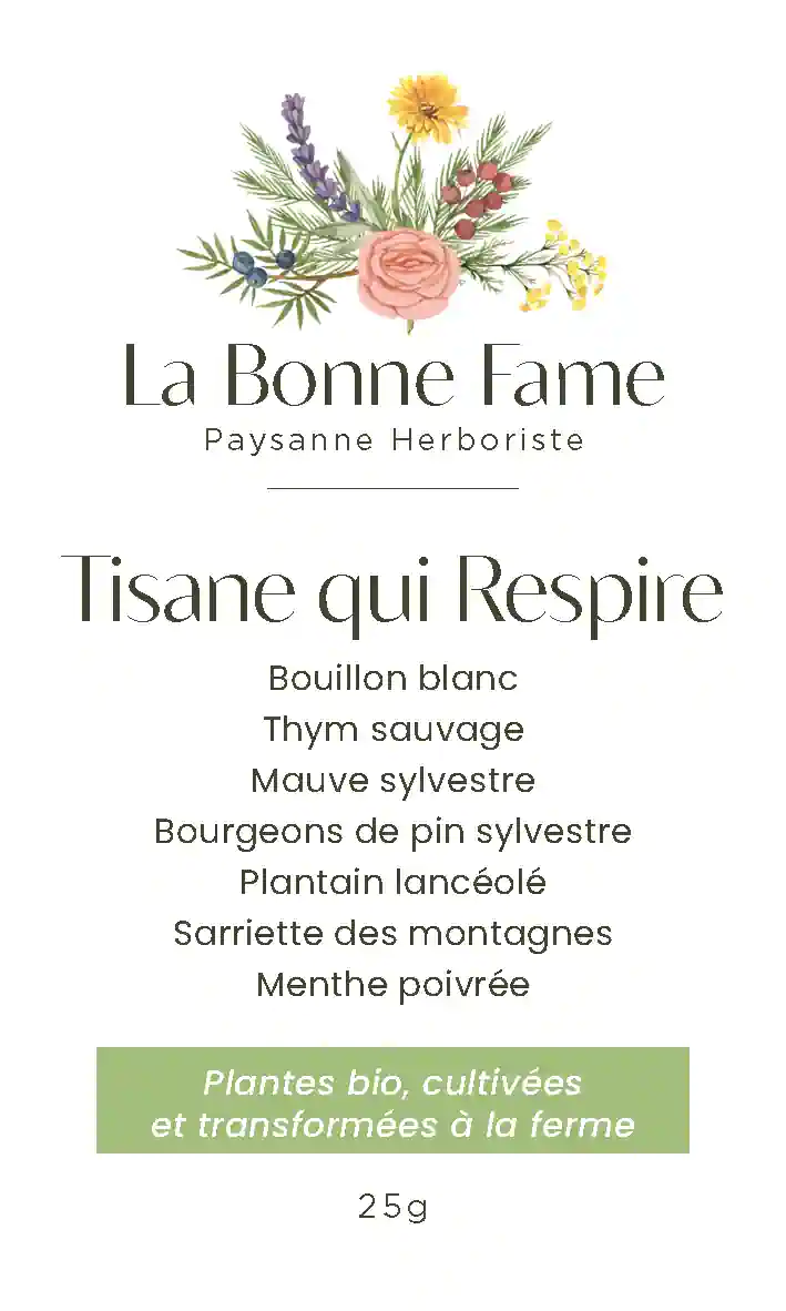 Etiquette Tisane Qui Respire