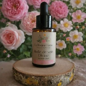 Huile de soin divine aux trois roses