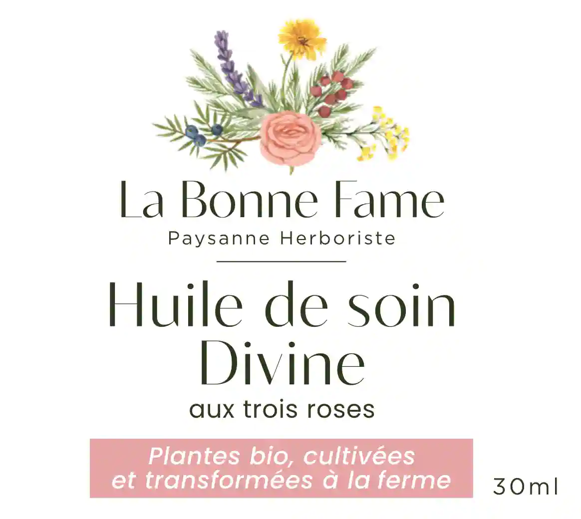 Huile de soin divine aux trois roses – Image 2
