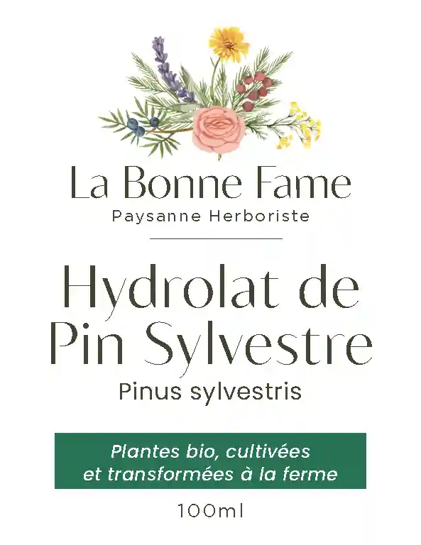 Etiquette Hydrolat 100ml de Pin Sylvestre